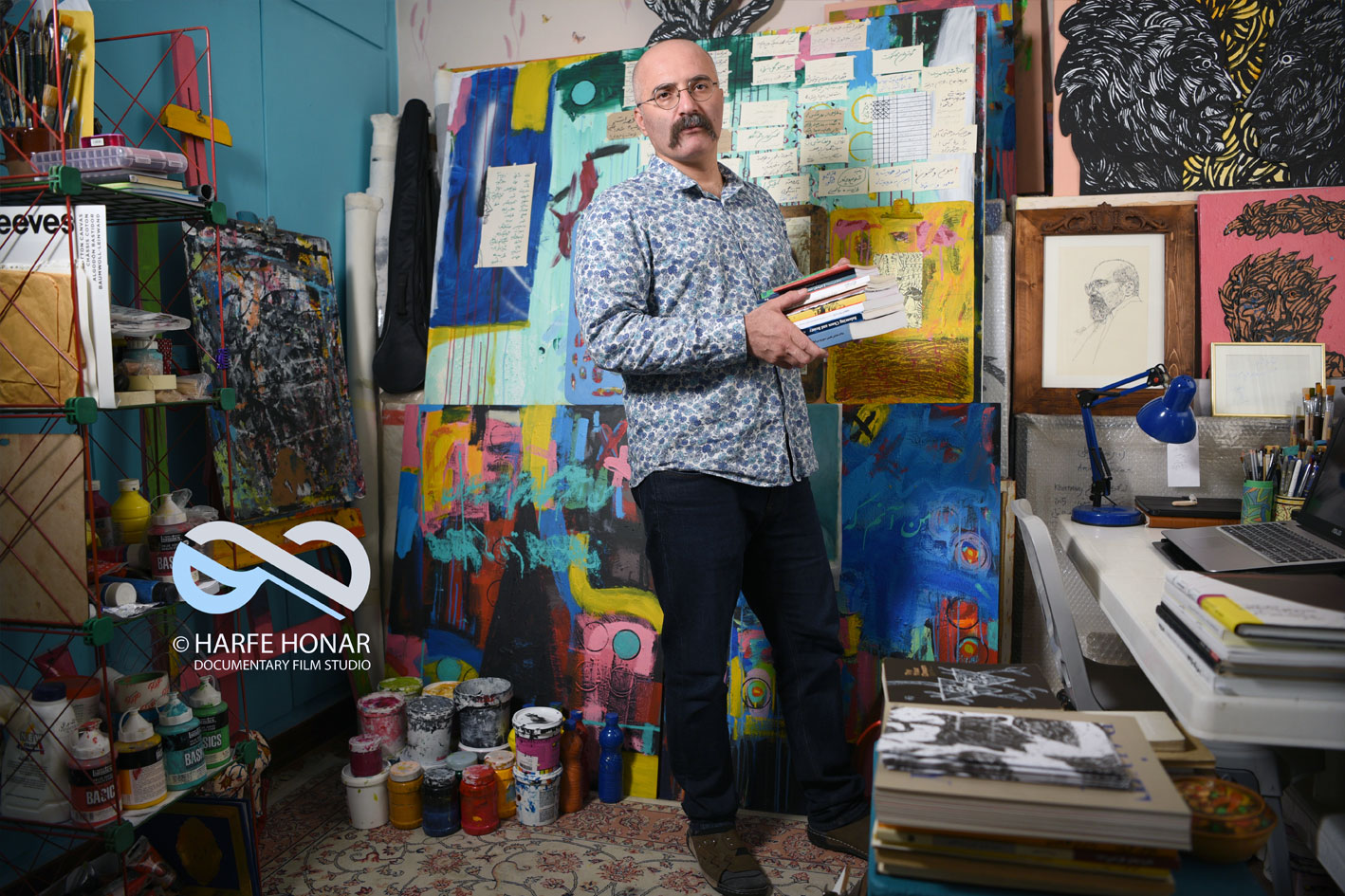 Amir Soghrati painter, curator, researcher and art critic.